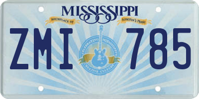 MS license plate ZMI785
