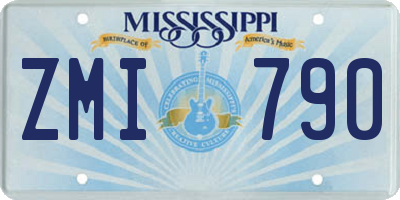 MS license plate ZMI790
