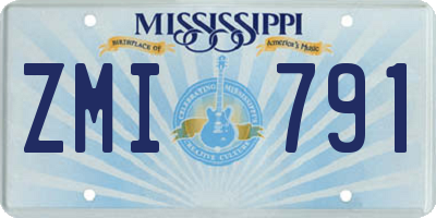 MS license plate ZMI791