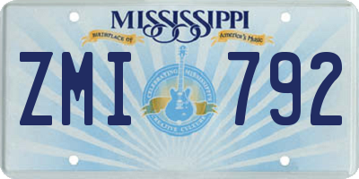 MS license plate ZMI792
