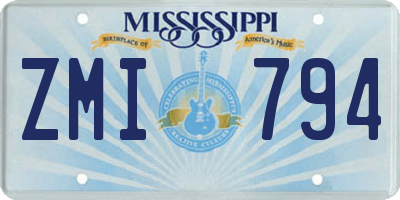MS license plate ZMI794