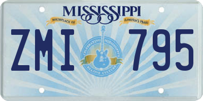 MS license plate ZMI795