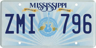 MS license plate ZMI796