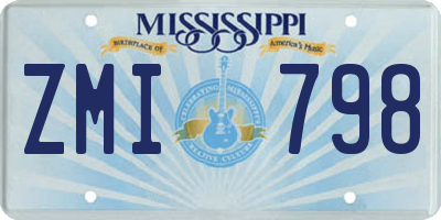 MS license plate ZMI798
