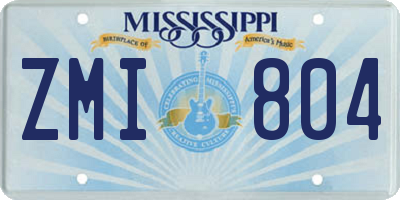 MS license plate ZMI804