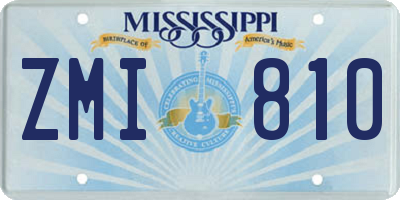 MS license plate ZMI810