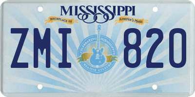 MS license plate ZMI820