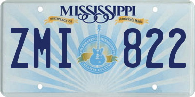 MS license plate ZMI822