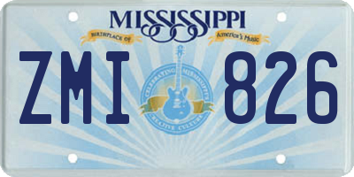 MS license plate ZMI826