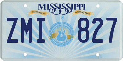 MS license plate ZMI827