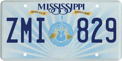 MS license plate ZMI829