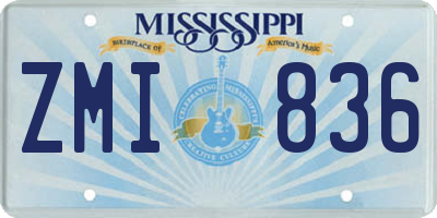 MS license plate ZMI836