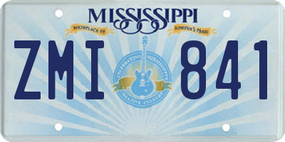 MS license plate ZMI841