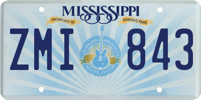 MS license plate ZMI843