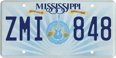 MS license plate ZMI848
