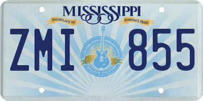 MS license plate ZMI855