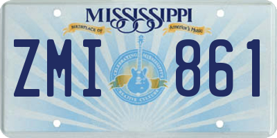 MS license plate ZMI861