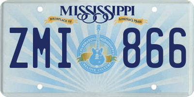 MS license plate ZMI866