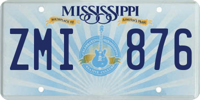 MS license plate ZMI876