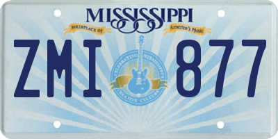 MS license plate ZMI877