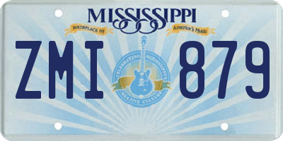 MS license plate ZMI879