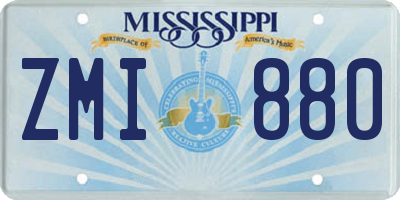 MS license plate ZMI880