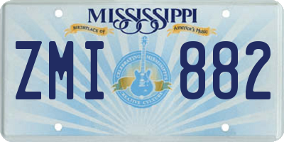 MS license plate ZMI882