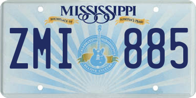 MS license plate ZMI885