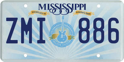 MS license plate ZMI886