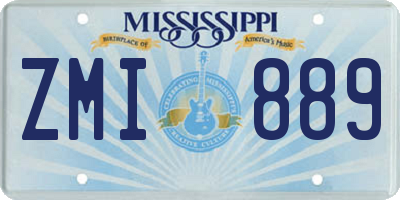 MS license plate ZMI889