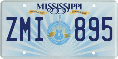 MS license plate ZMI895