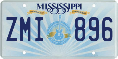 MS license plate ZMI896