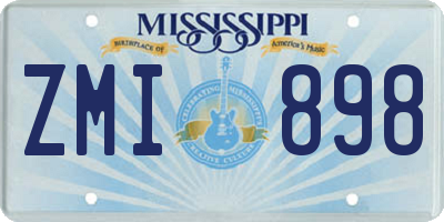 MS license plate ZMI898