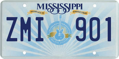 MS license plate ZMI901