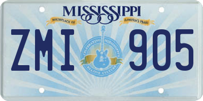 MS license plate ZMI905