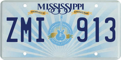 MS license plate ZMI913
