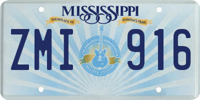 MS license plate ZMI916