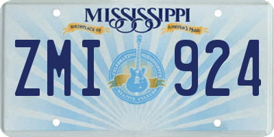 MS license plate ZMI924