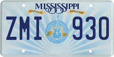 MS license plate ZMI930