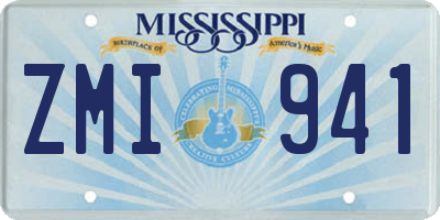 MS license plate ZMI941