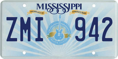 MS license plate ZMI942