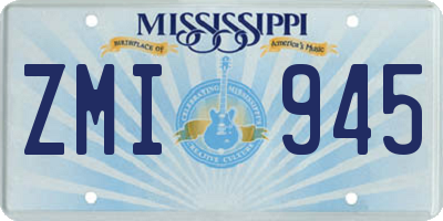 MS license plate ZMI945
