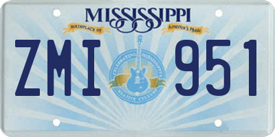 MS license plate ZMI951