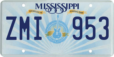 MS license plate ZMI953