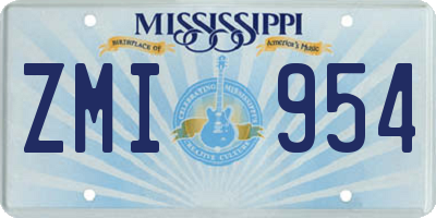 MS license plate ZMI954