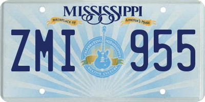 MS license plate ZMI955