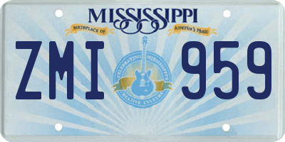 MS license plate ZMI959