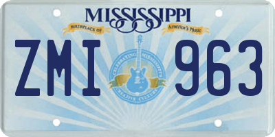 MS license plate ZMI963
