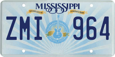 MS license plate ZMI964