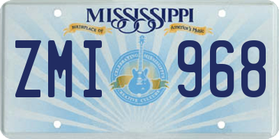 MS license plate ZMI968